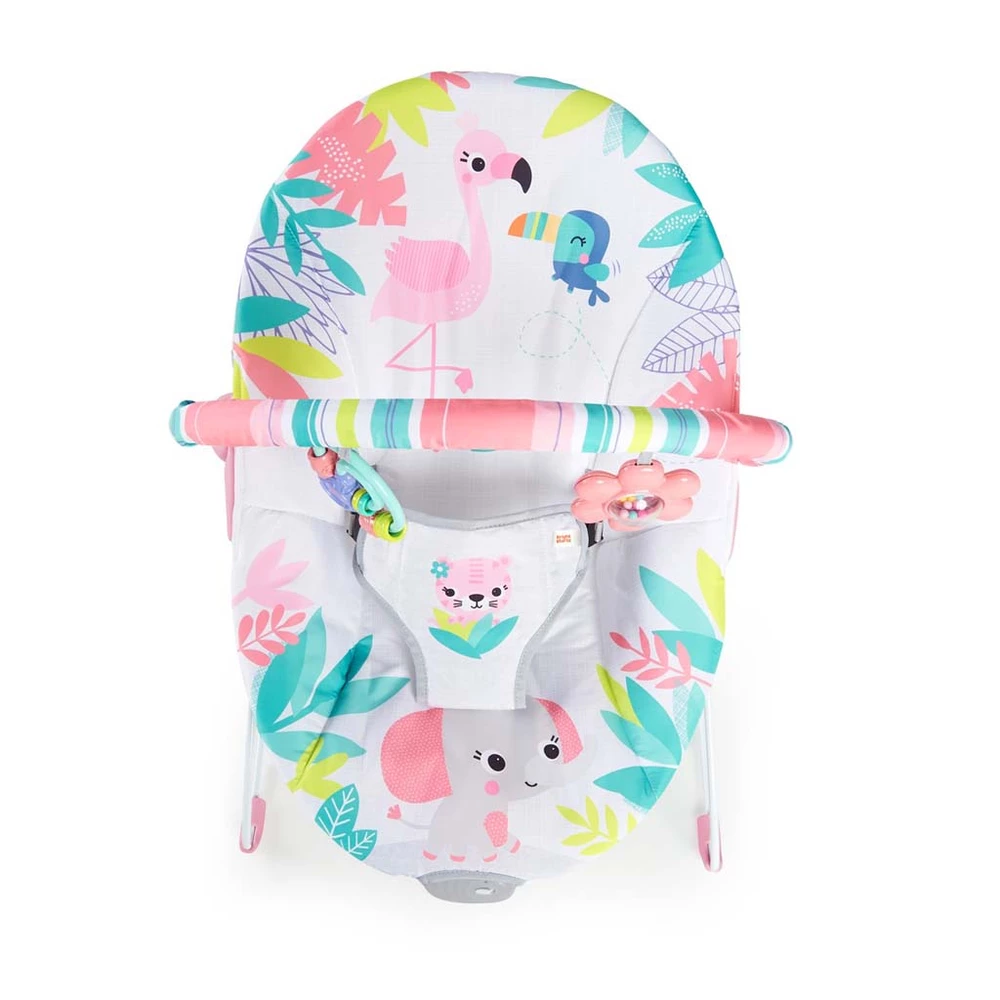 BRIGHT STARTS Lehátko vibrující Flamingo Vibes ™ 0m +, do 9kg