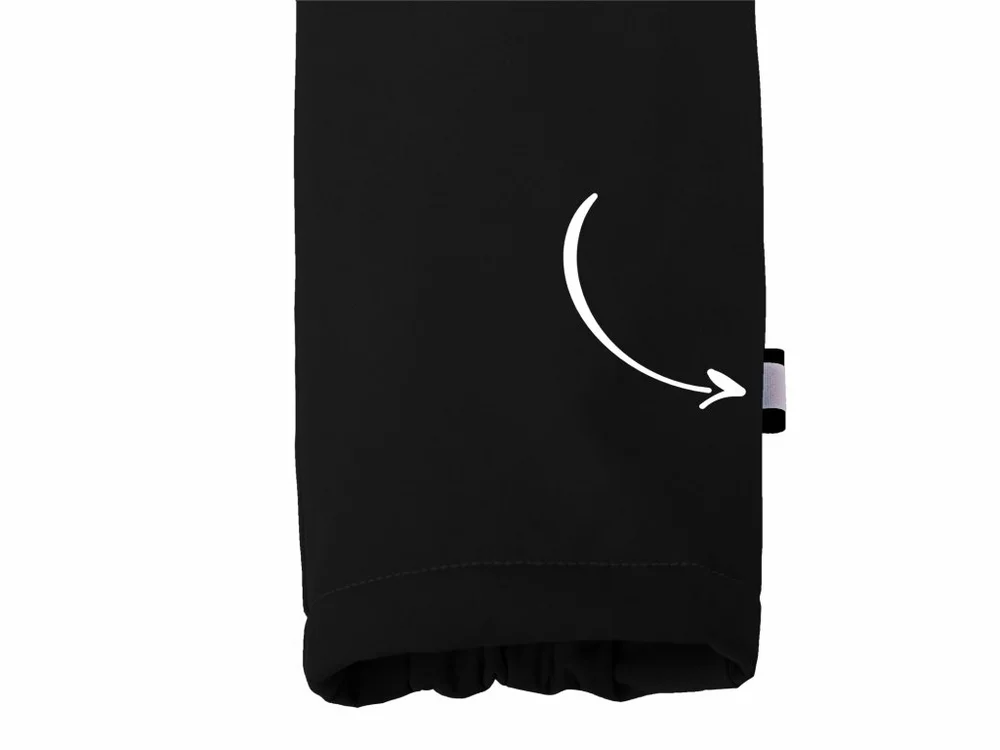 Dětské softshellové kalhoty Unuo s fleecem Basic černé velikost 98/104