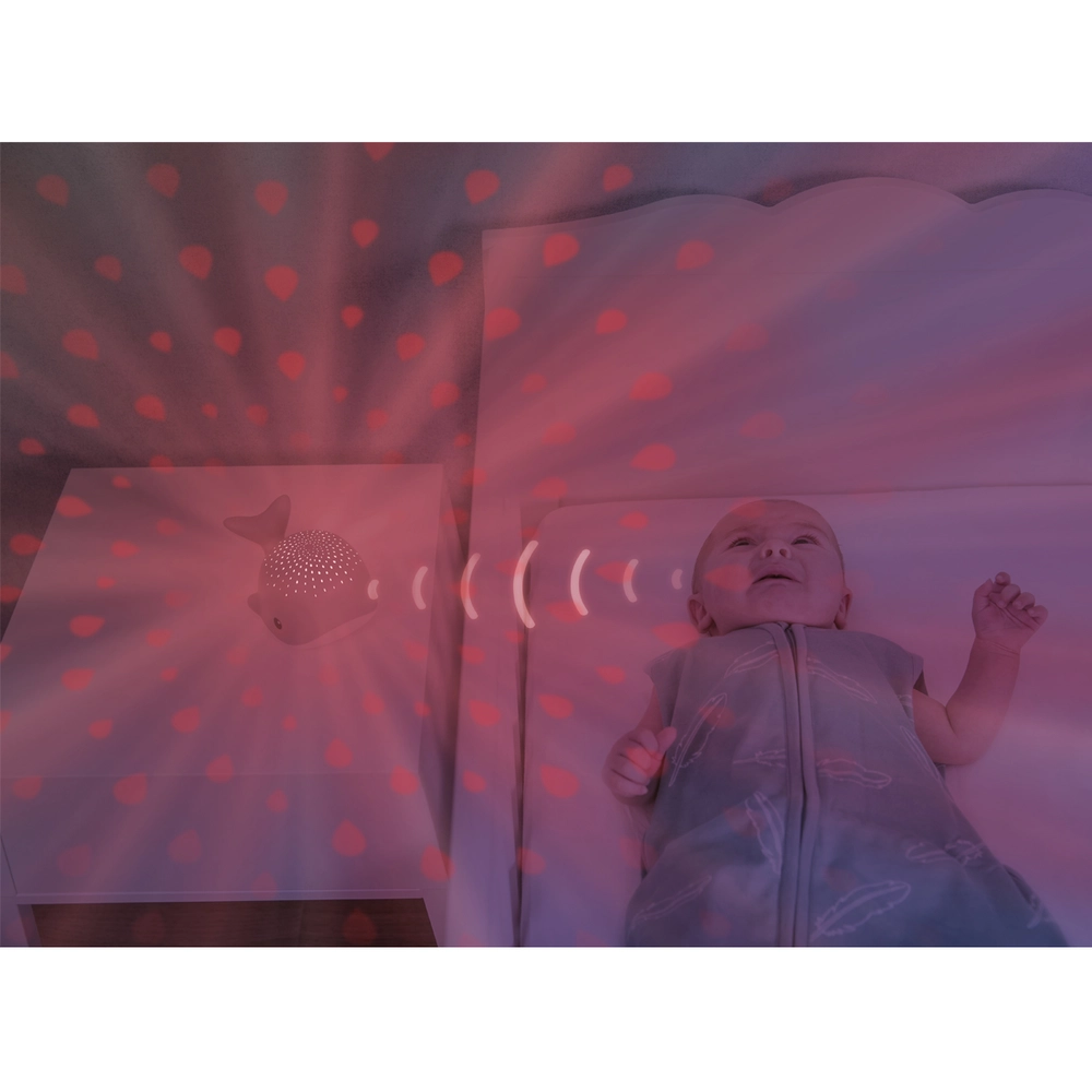 ZAZU Velryba WALLY modrá - noční projektor s melodiemi
