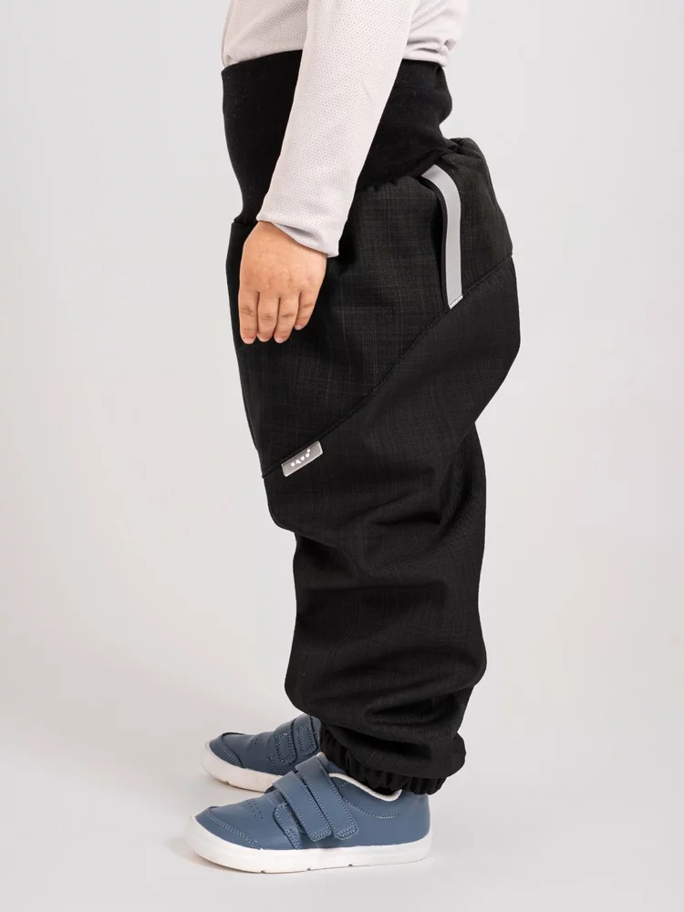 Batolecí Softshellové Oteplovačky Unuo s beránkem Light Černá Žíhaná velikost 80/86