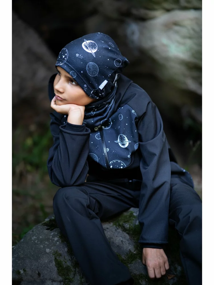 Dětská fleecová čepice spadená Unuo Planety