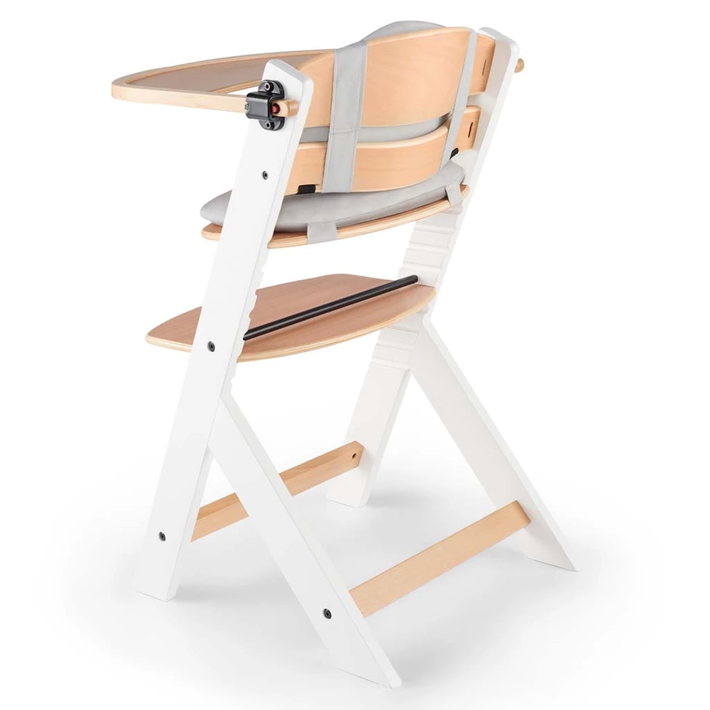 KINDERKRAFT SELECT Židlička jídelní Enock s polstrováním White Wooden Premium