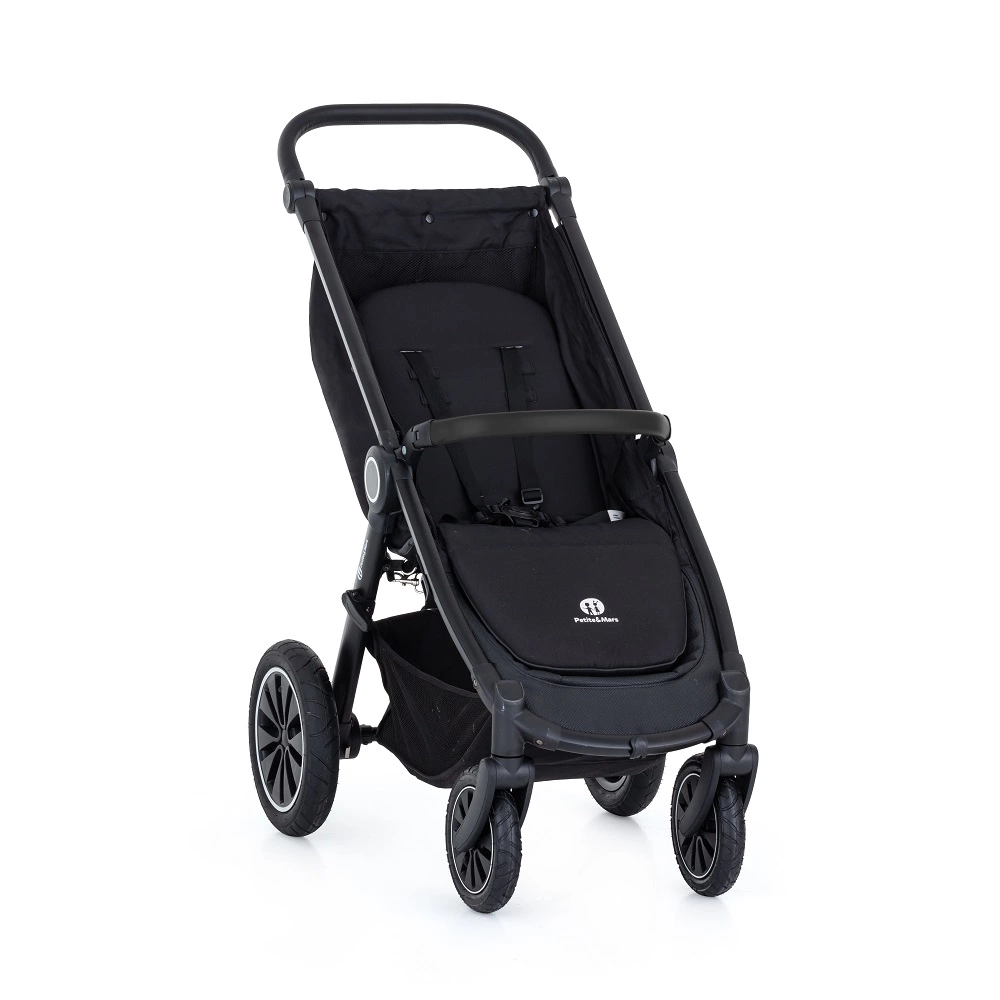 PETITE&MARS Kočárek Street+ Air Black + Stříška Limited 100 Kingdom