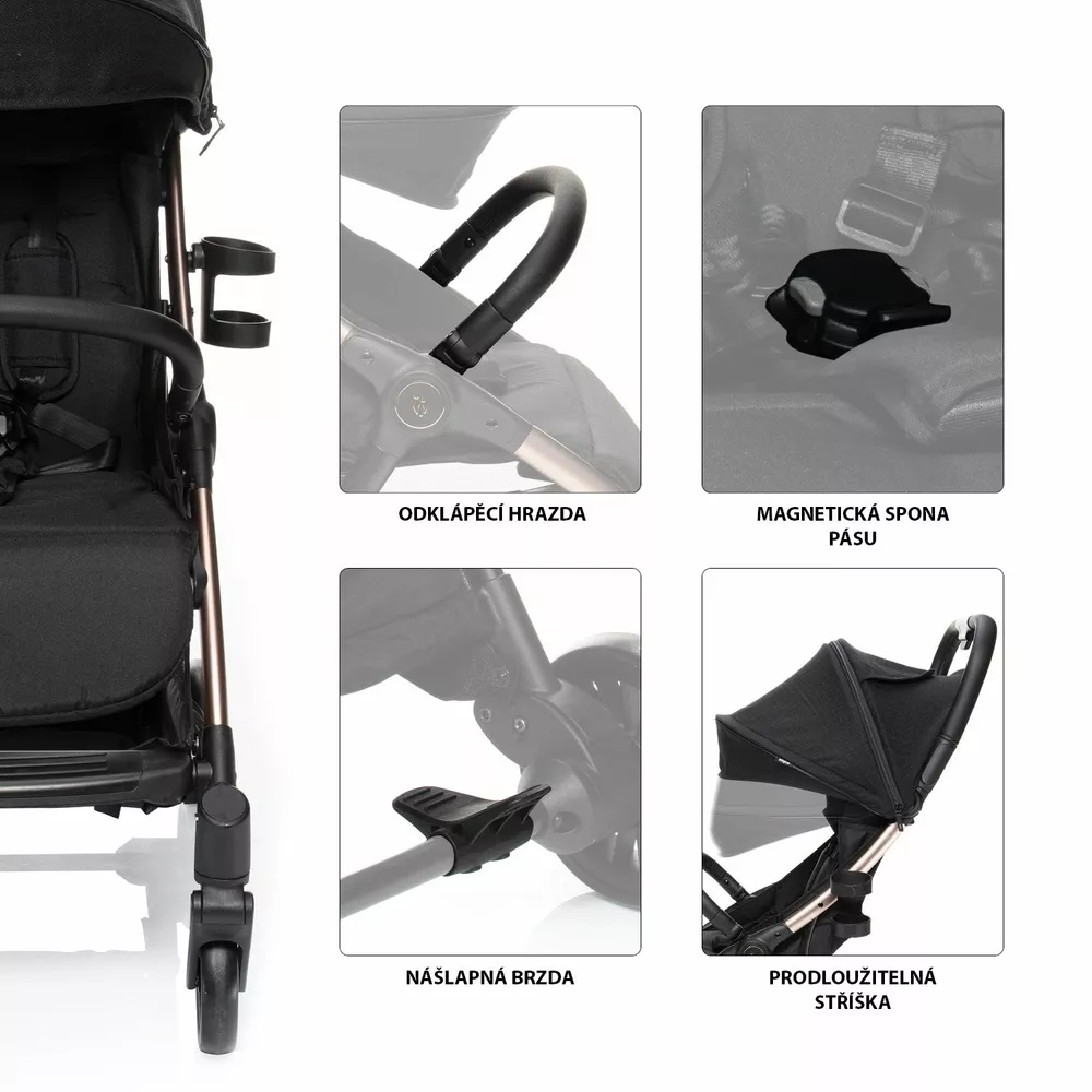 ZOPA Sportovní kočárek Quiq Black Grey