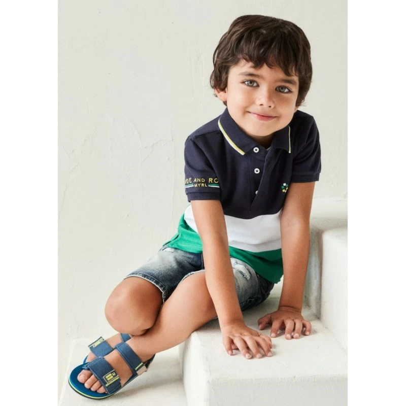 Chlapecké triko polo krátký rukáv Mayoral 3106-91 Trebol