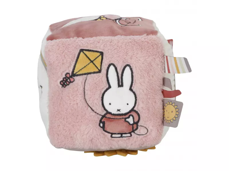 Little Dutch Kostka textilní králíček Miffy Fluffy Pink