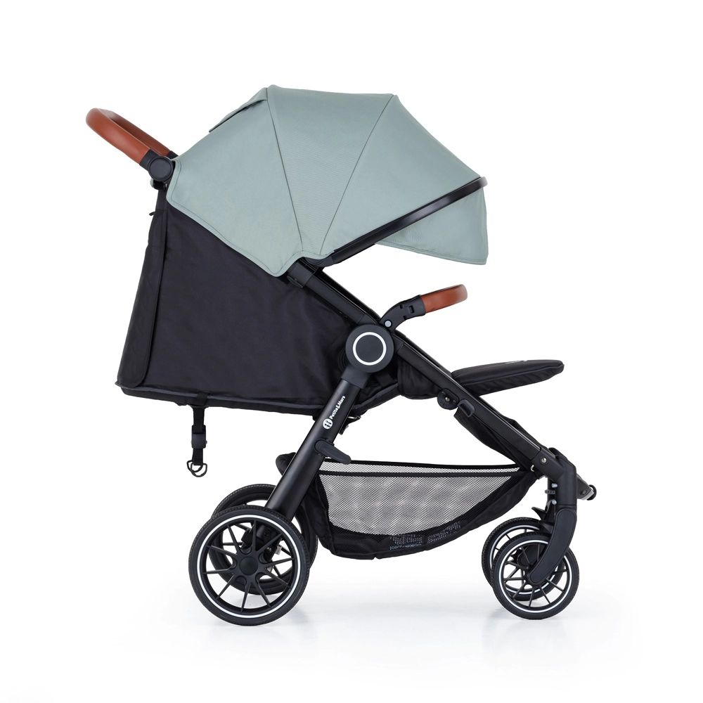 PETITE&MARS Kočárek sportovní Street+ RWS Oak Iron Green Complete + odrážedlo Uniq Pink