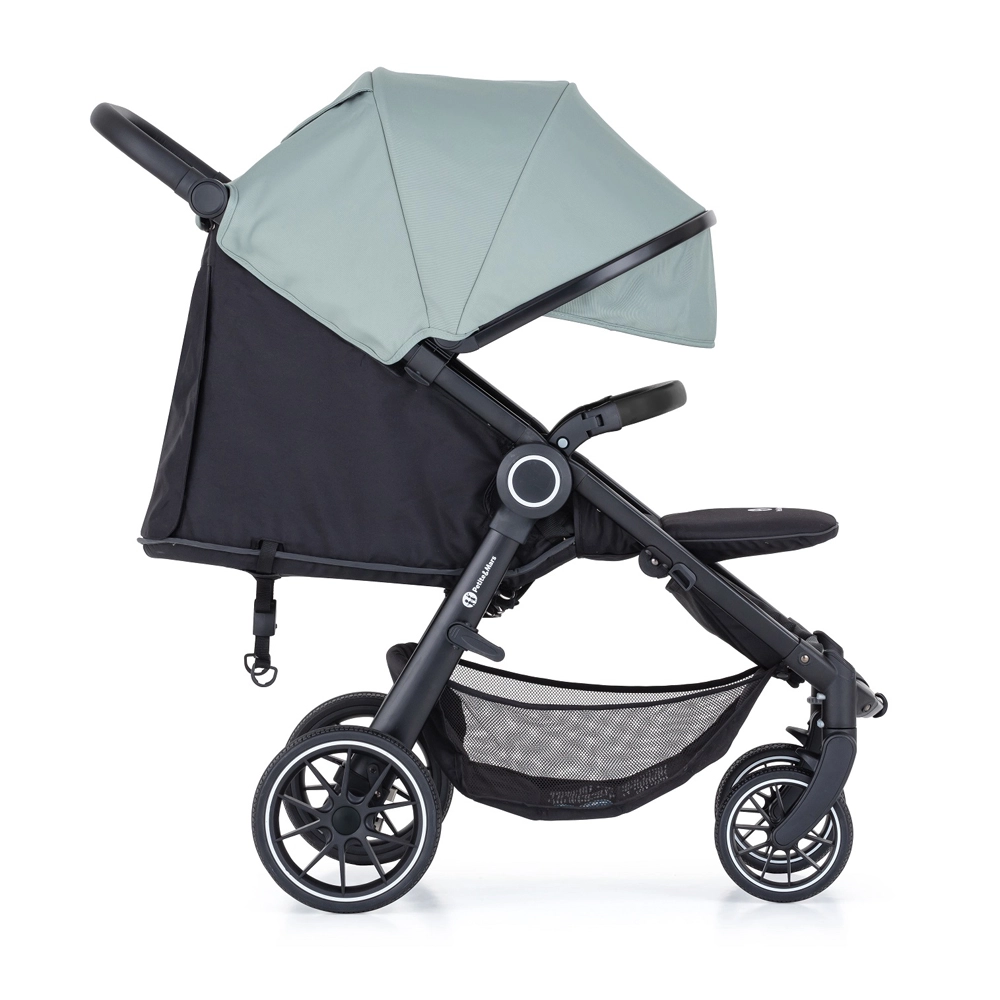 PETITE&MARS Kočárek sportovní Street+ RWS Black Iron Green Complete + odrážedlo Uniq Pink