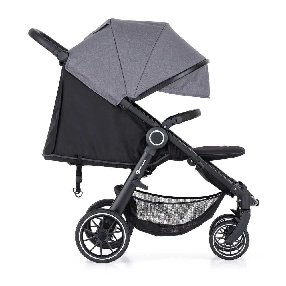 PETITE&MARS Kočárek sportovní Street+ RWS Black Ultimate Grey Complete + odrážedlo Uniq Pink