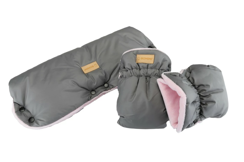 Bomimi rukávník Flapi Premium Grey-Pink
