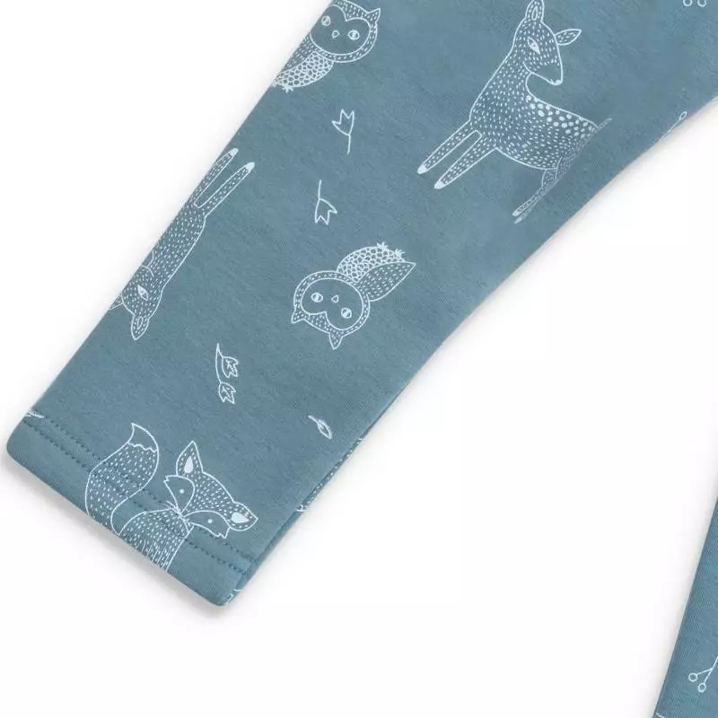Dívčí zateplené legíny Topo in Fashion světle zelené se zvířátky velikost 116