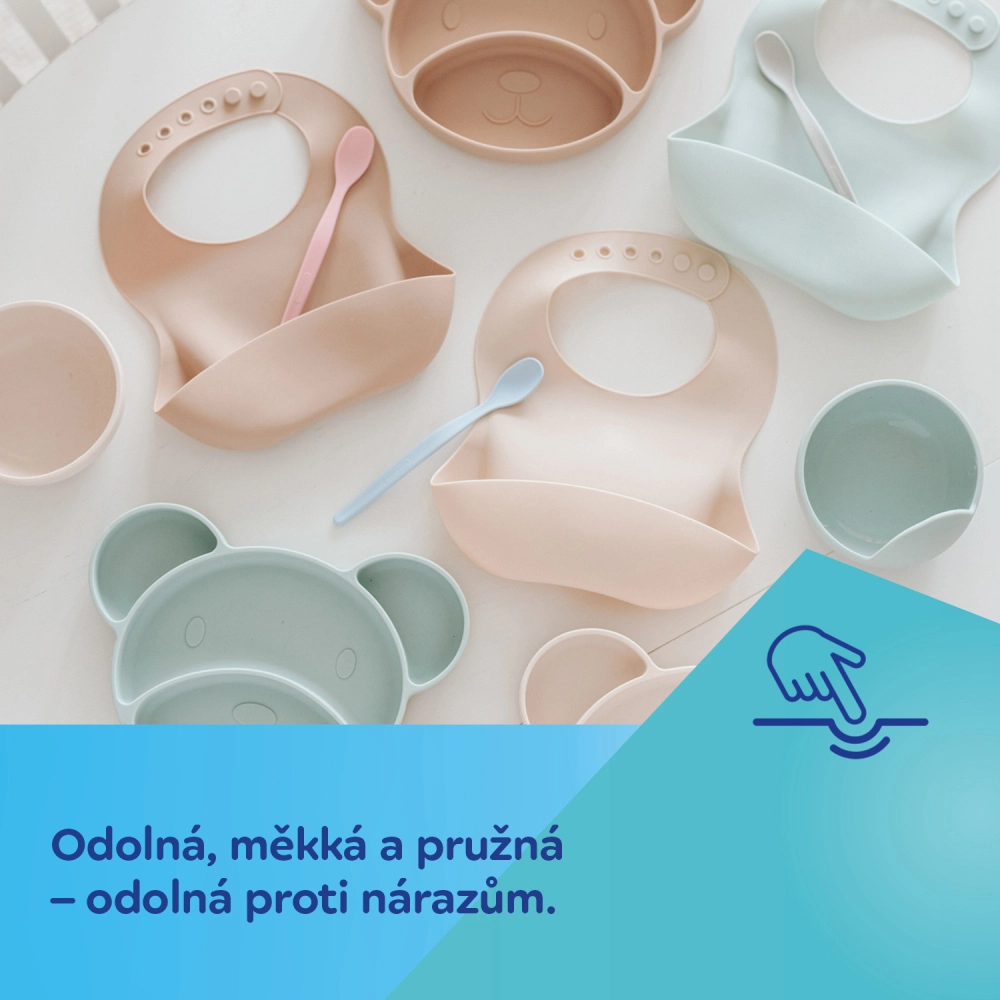 Canpol babies Silikonová miska s přísavkou 330ml krémová