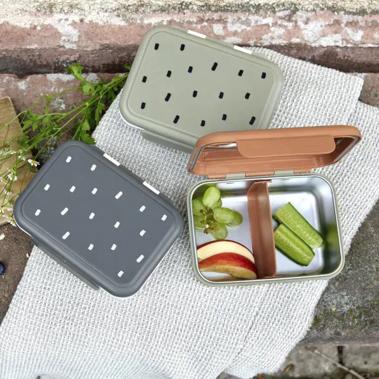 Krabička na svačinu Lässig Lunchbox Stainless steel Happy Prints midnight blue