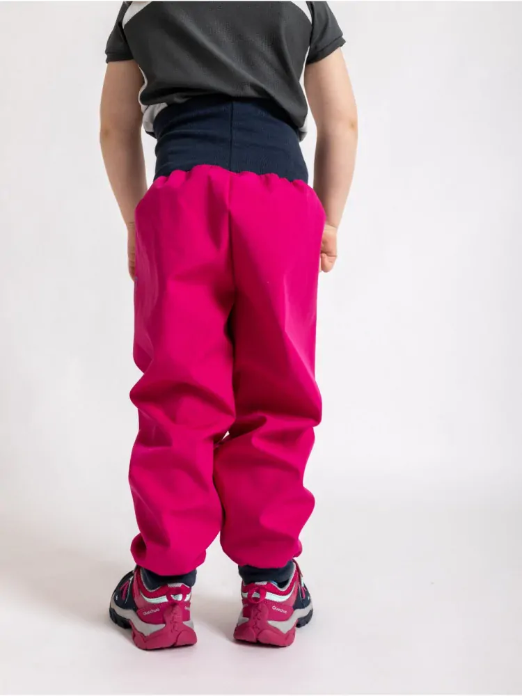 Batolecí Softshellové kalhoty Unuo bez zateplení Basic, Fuchsiová velikost 80/86