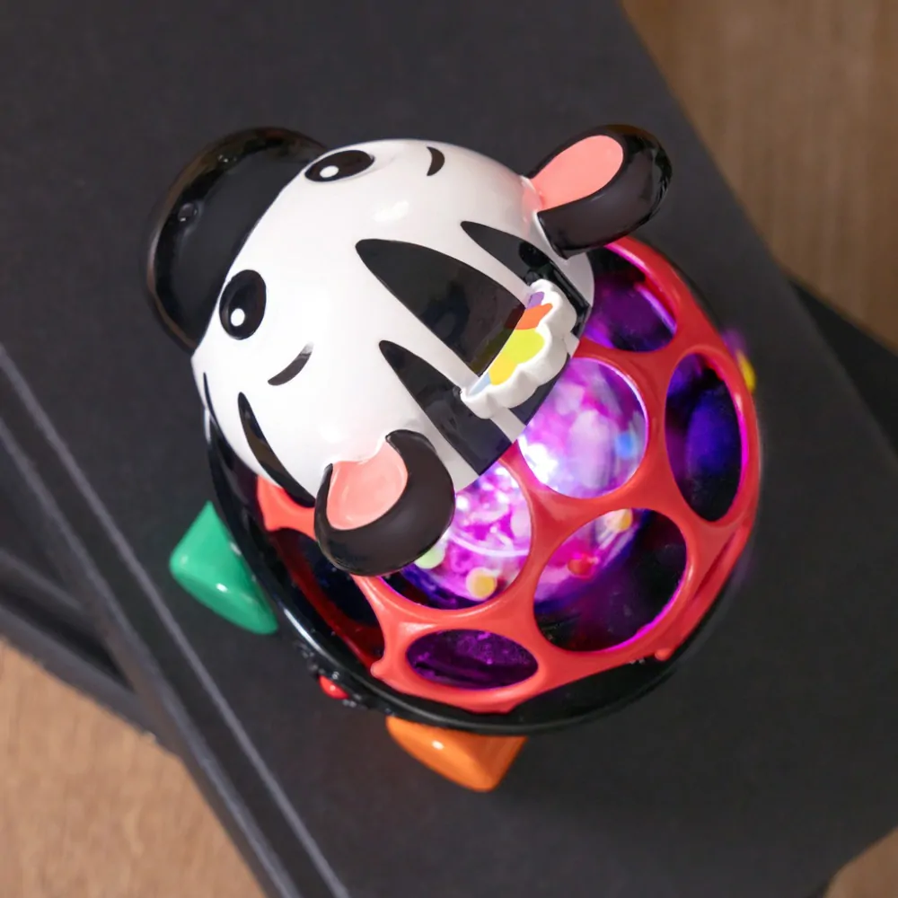 OBALL Autíčko a chrastítko 2v1 Curious Car zebra Zen™ 3m+