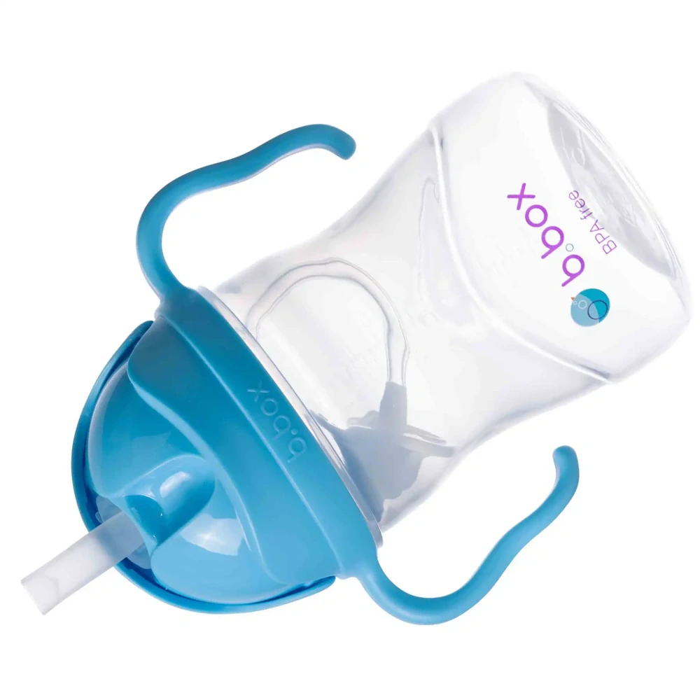 b.box Hrneček s brčkem 240ml Borůvka