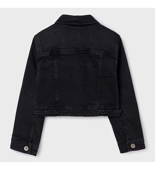 Dívčí jeans bunda Mayoral 6460-50 černá velikost 140