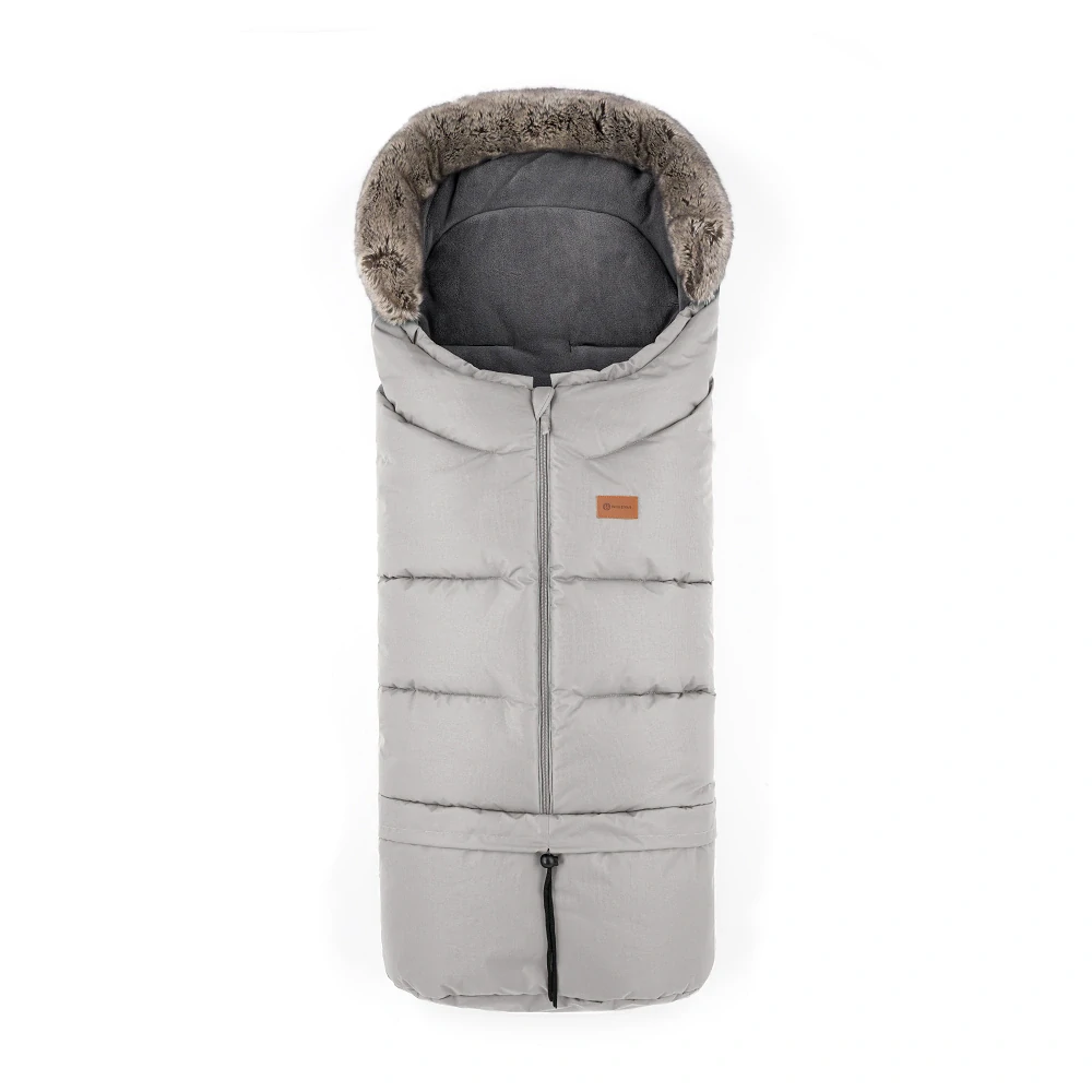 PETITE&MARS Set zimní fusak Arctic 4v1 + rukavice na kočárek Furry Champagne Shower