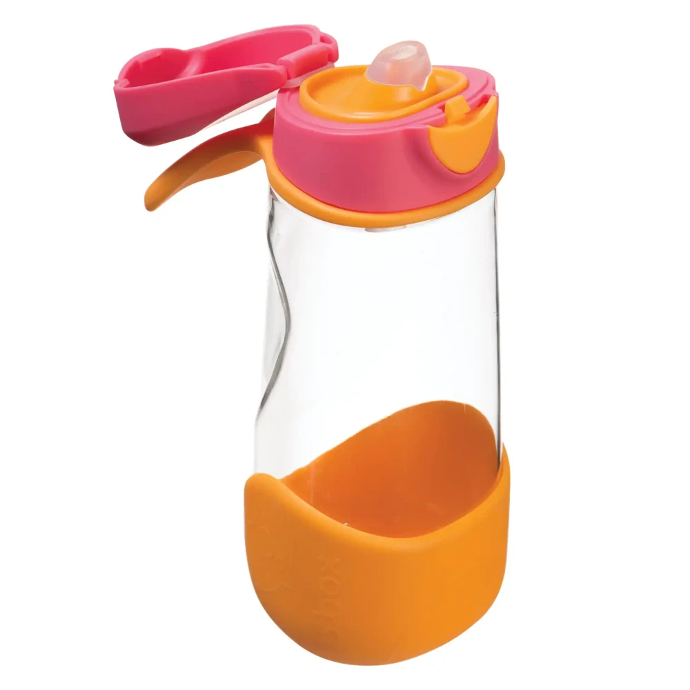 b.box Lahev na pití Sport 600ml Růžová/oranžová