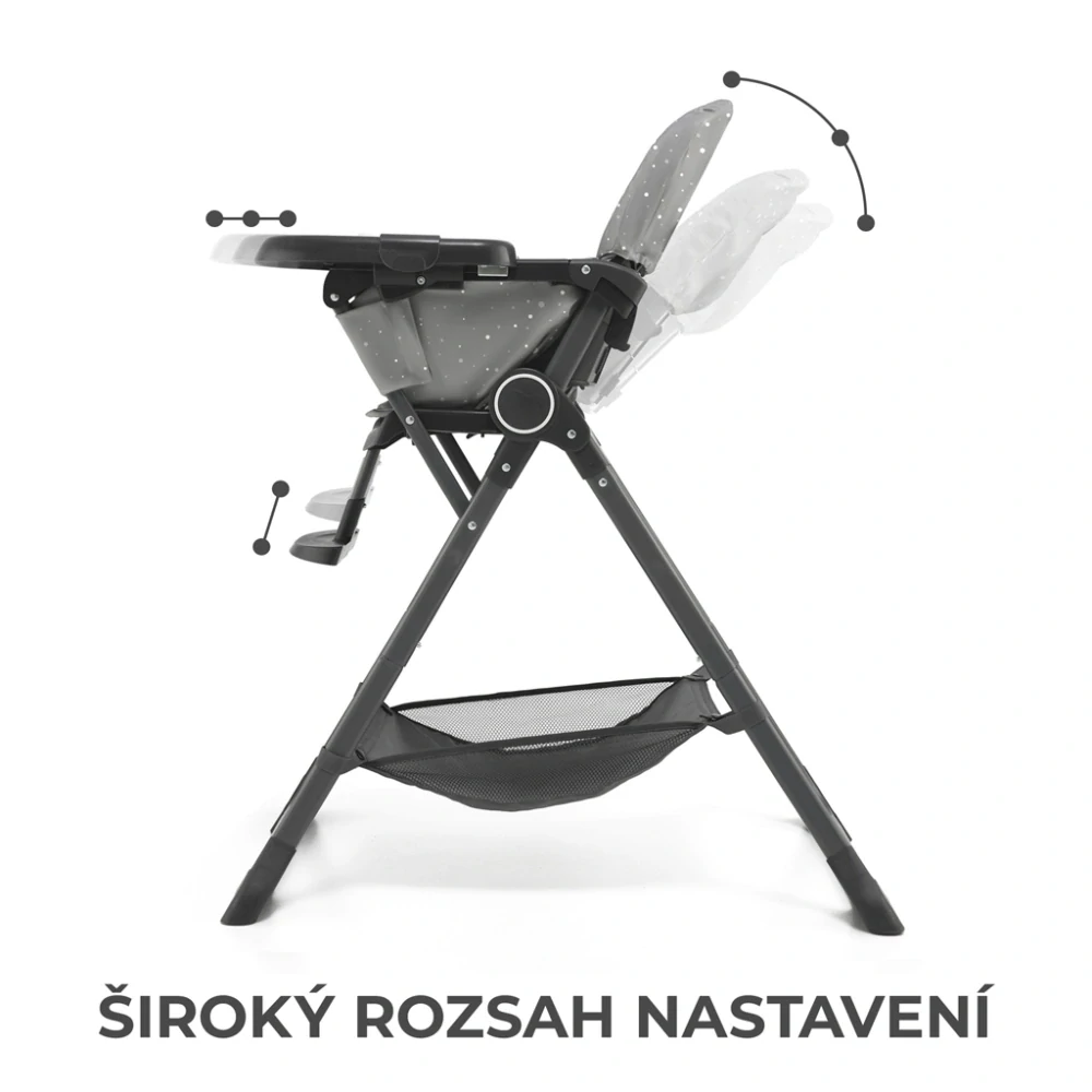 KINDERKRAFT Židlička jídelní Foldee Grey