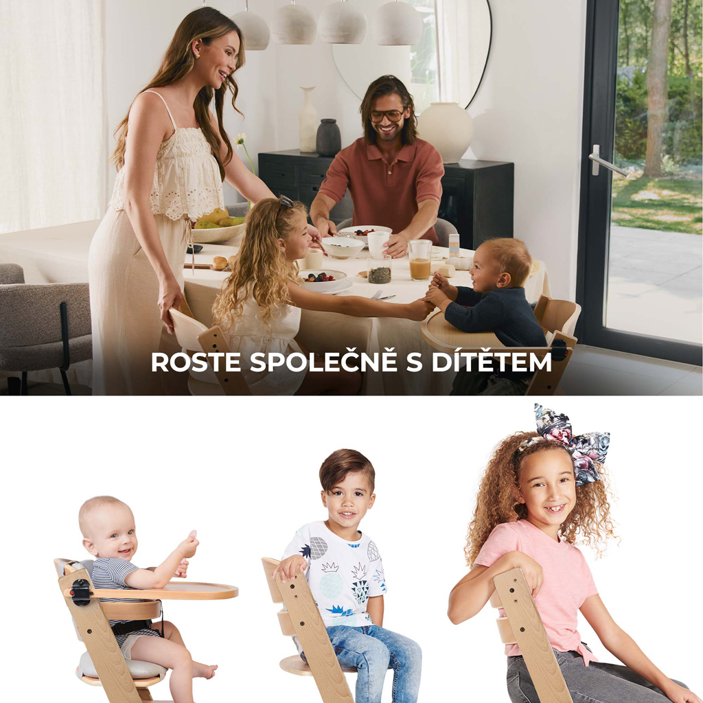 KINDERKRAFT Židlička jídelní Enock Brown