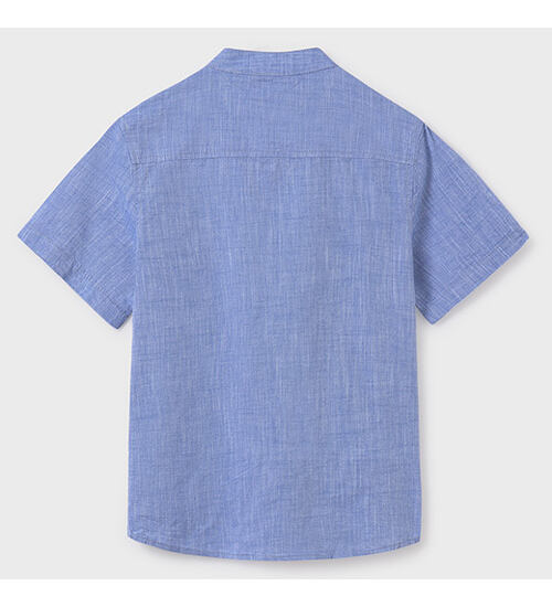 Chlapecká košile s krátkým rukávem a mao límečkem Mayoral 6137-42 Modrá velikost 172