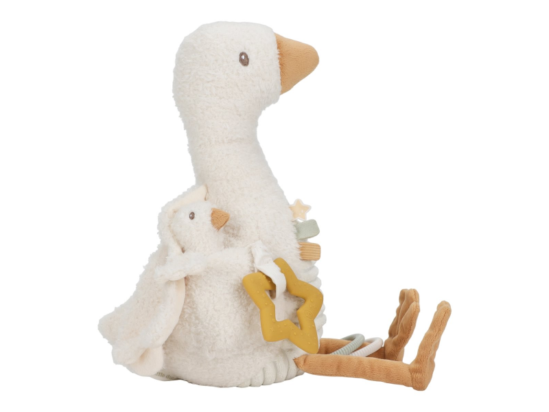 Little Dutch Husa plyšová s aktivitami Newborn Naturals