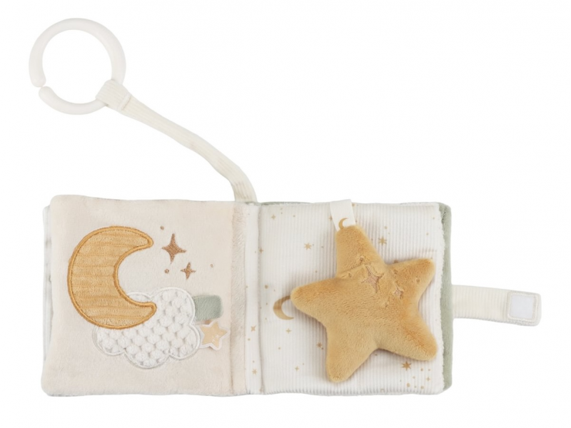 Little Dutch Závěsná textilní knížka s aktivitami Newborn Naturals