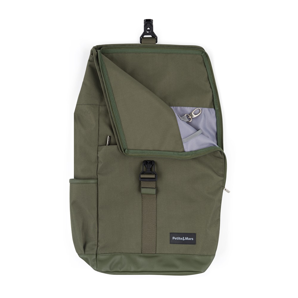PETITE&MARS Batoh přebalovací na kočárek Jackob Military Green