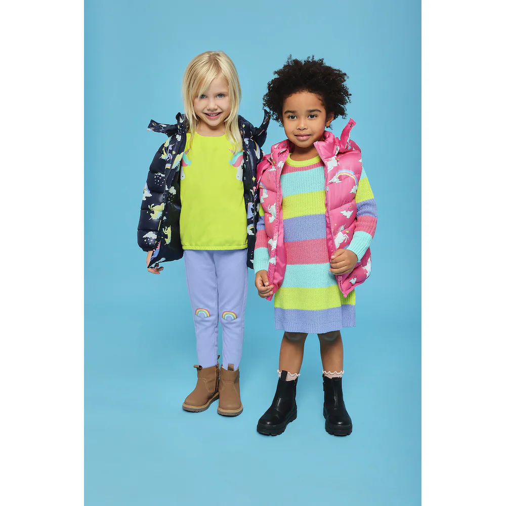 Dívčí zimní bunda s jednorožci Blue Seven velikost 104