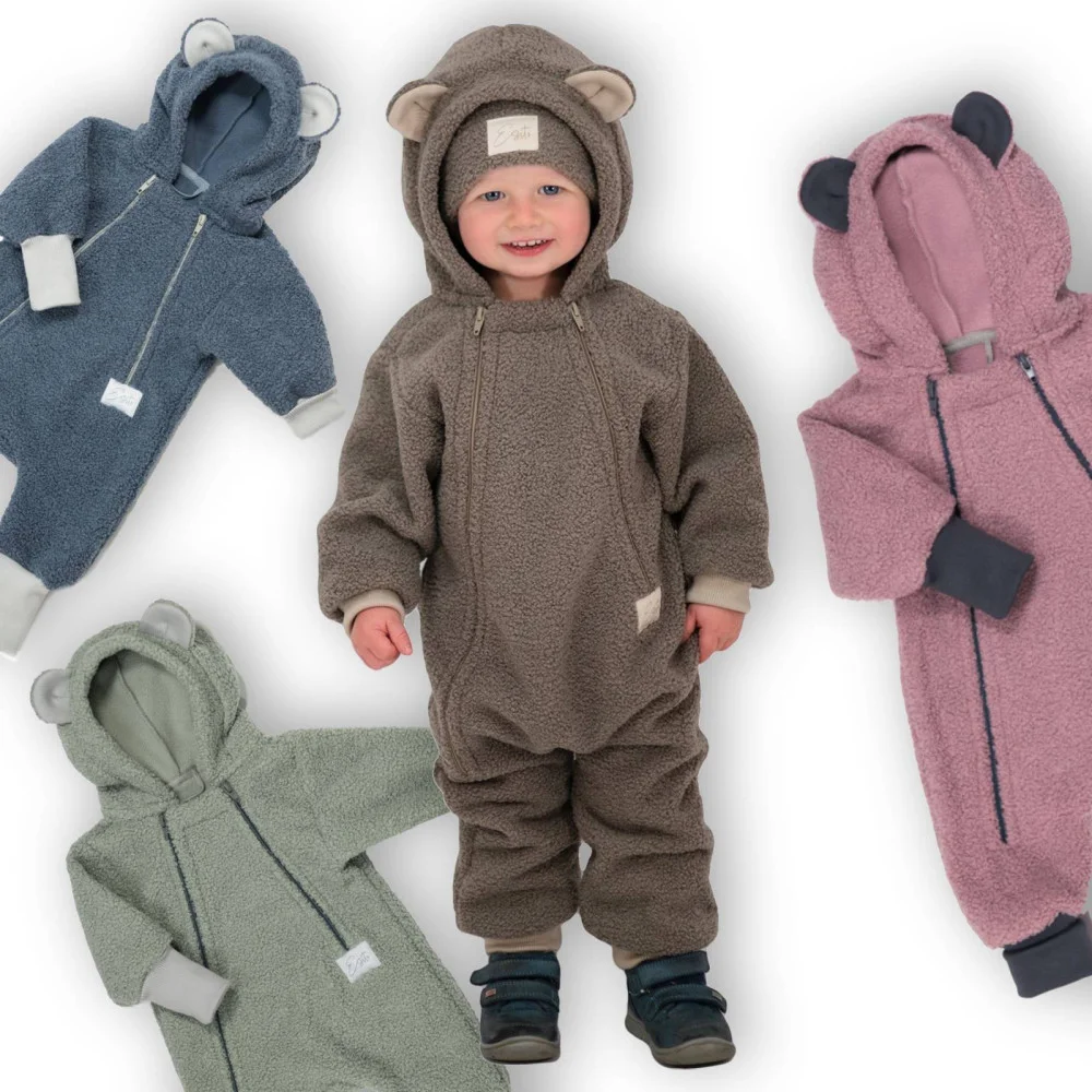 ESITO Rostoucí zimní kombinéza Teddy fleece double  Olive velikost 80/86