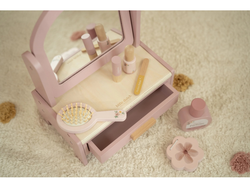 Little Dutch Toaletní stoleček dřevěný Pink