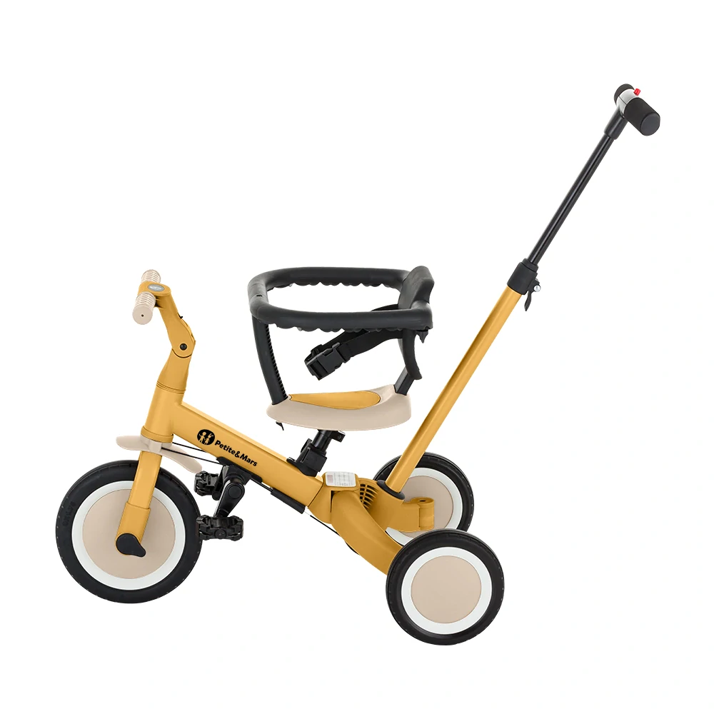 PETITE&MARS Tříkolka multifunkční 5v1 Turbo Intense Ochre