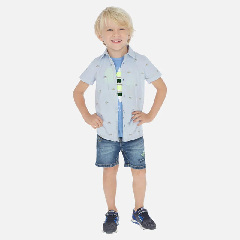 Chlapecké džínové kraťasy Mayoral 3265-5 velikost 128