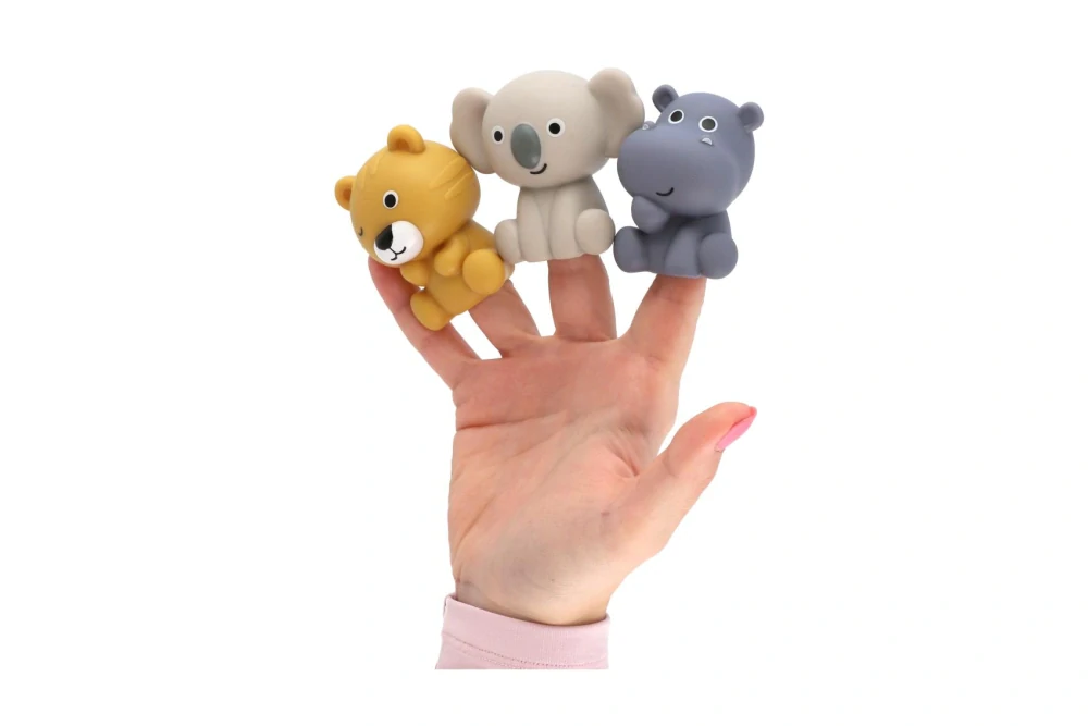 Lodičky gumové do vany se zvířátky 6ks v krabičce 18m+