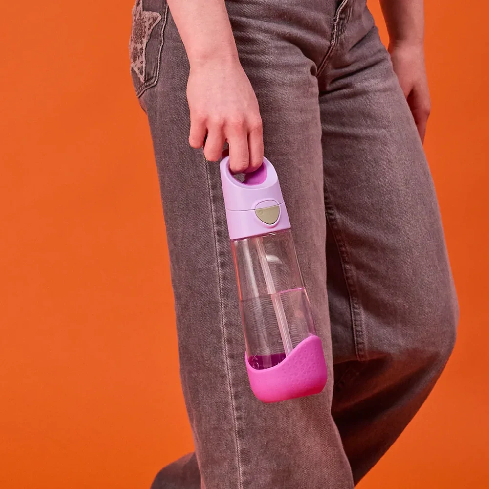 b.box Lahev na pití s brčkem 600 ml - Sugar Plum