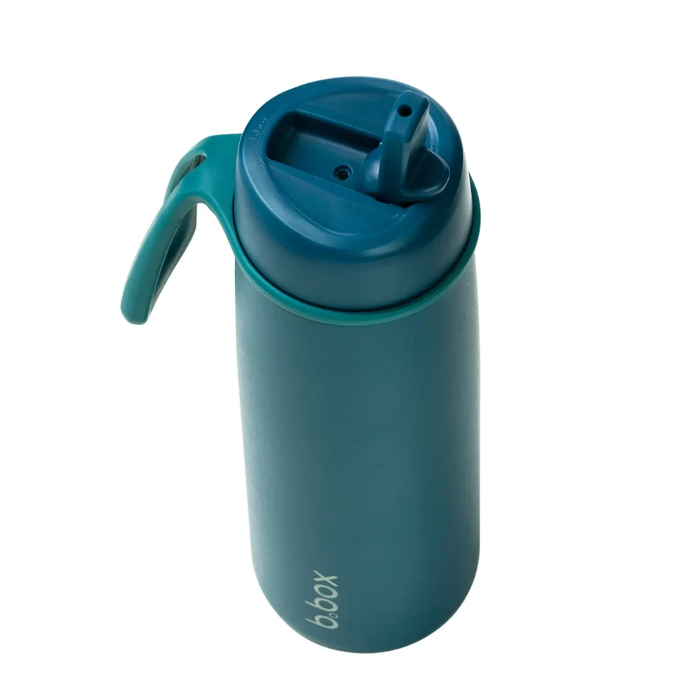 b.box Nerezová termolahev s brčkem 690 ml - Sea Glass
