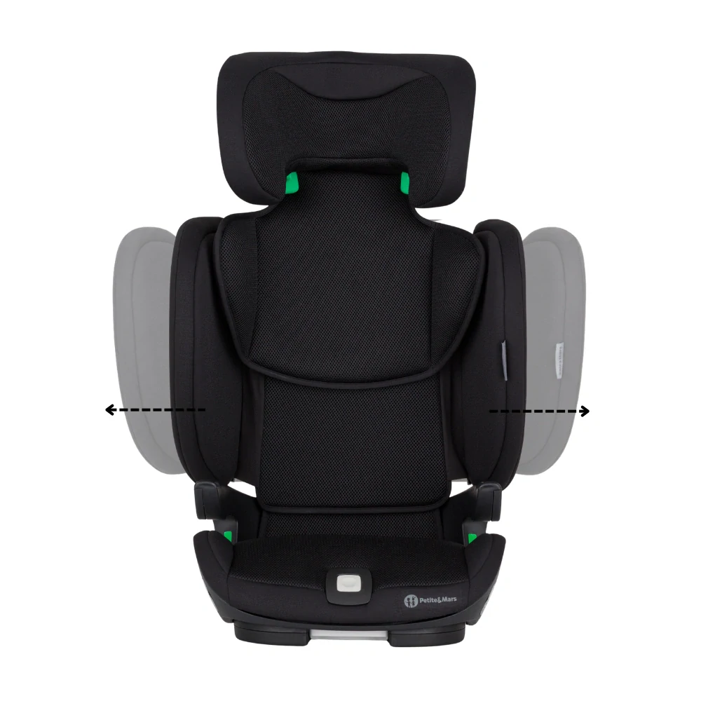 PETITE&MARS Autosedačka Elite Fix Pro i-Size Coal Black Air 100-150 cm (15-36 kg)