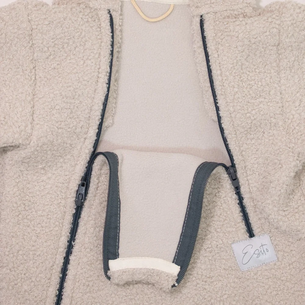ESITO Rostoucí zimní kombinéza Teddy fleece double Nature Smetanová