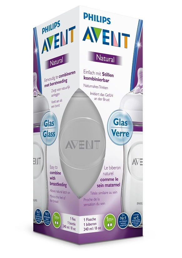 Lahev Natural Philips Avent skleněná 240 ml nová