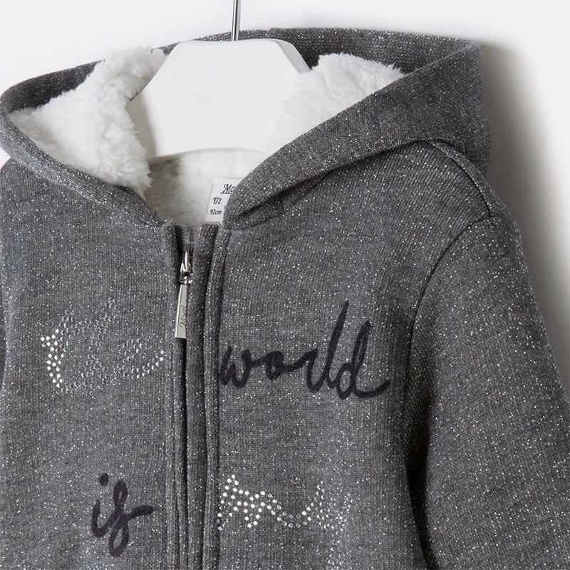 Zateplená dívčí bunda – mikina Mayoral 4489 velikost 92