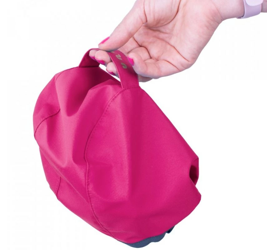 Dětská softshellová bunda Unuo s fleecem Květinky fuchsiová