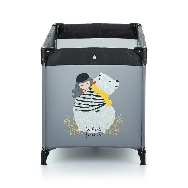 PETITE&MARS Postýlka cestovní Nyja Teddy Friend Coal