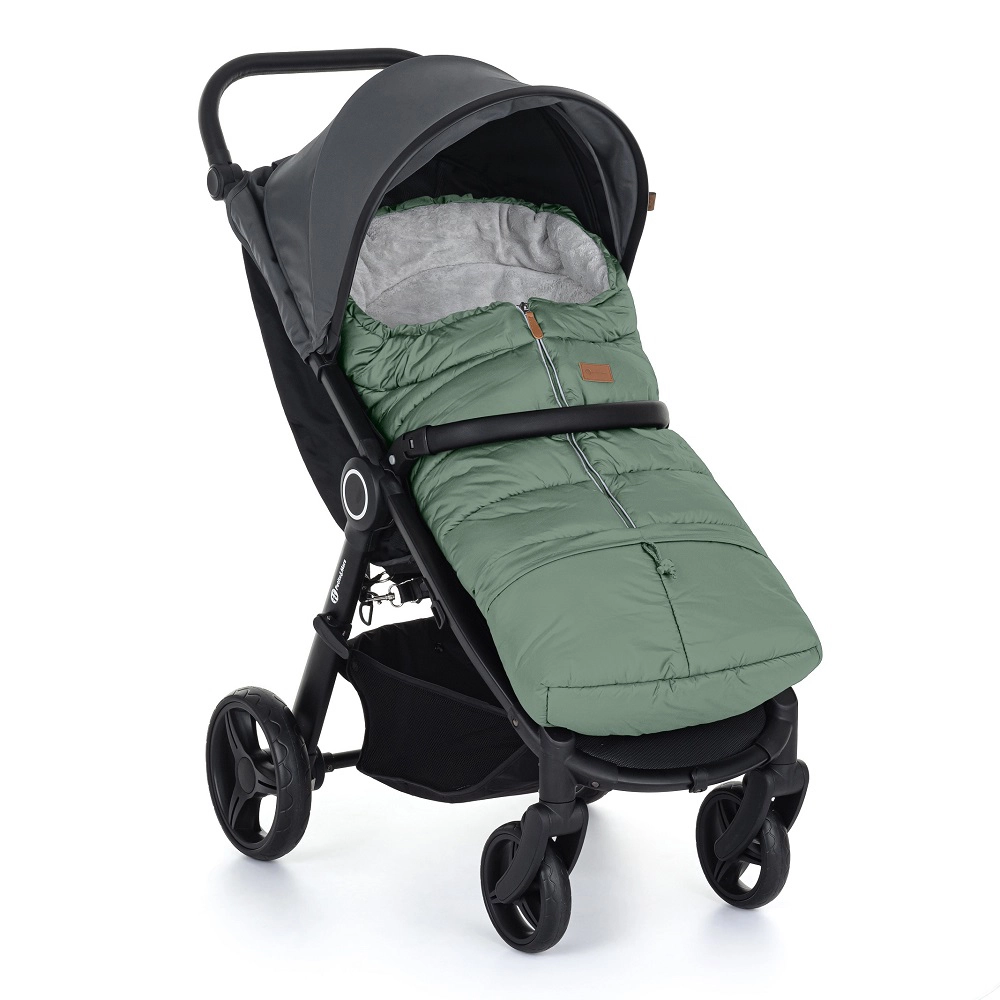 PETITE&MARS Zimní set fusak Jibot 3v1 + rukavice na kočárek Pale Eucalypt