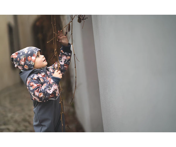 Dětská fleecová čepice spadená Unuo Zajíček velikost S