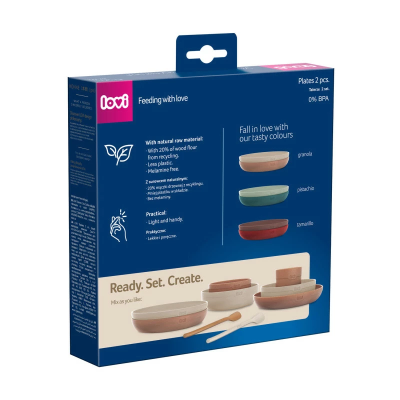 LOVI talířky 2ks Pistachio