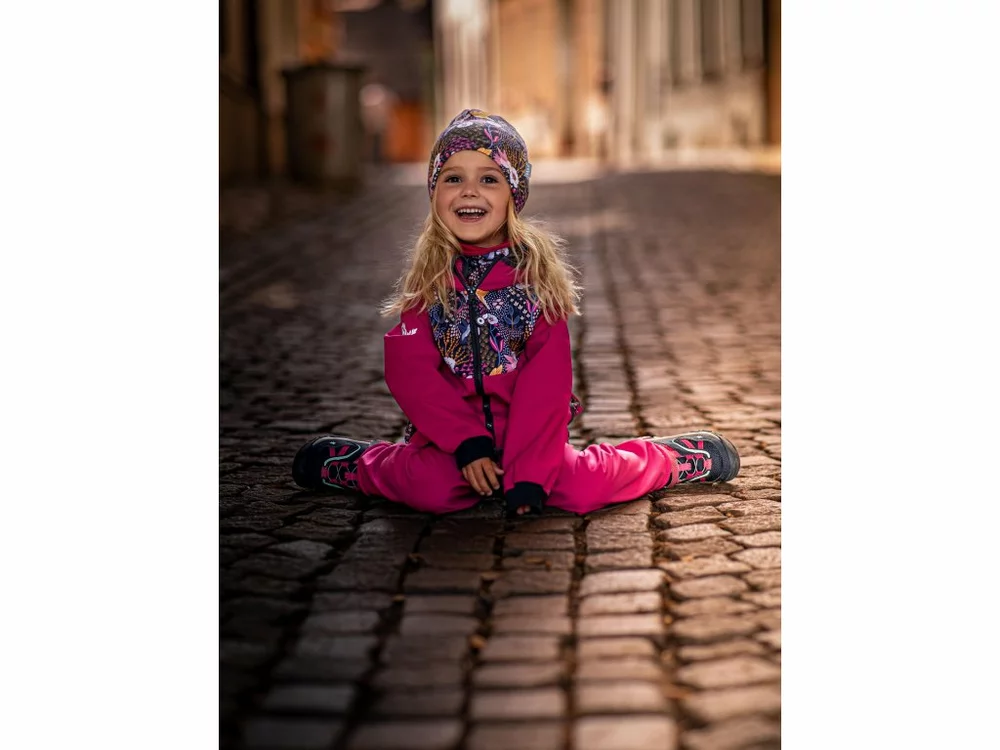 Batolecí softshellové kalhoty Unuo s fleecem Basic, Fuchsiová, Kolibřík