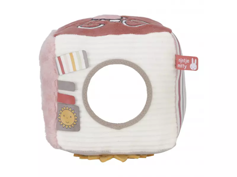Little Dutch Kostka textilní králíček Miffy Fluffy Pink