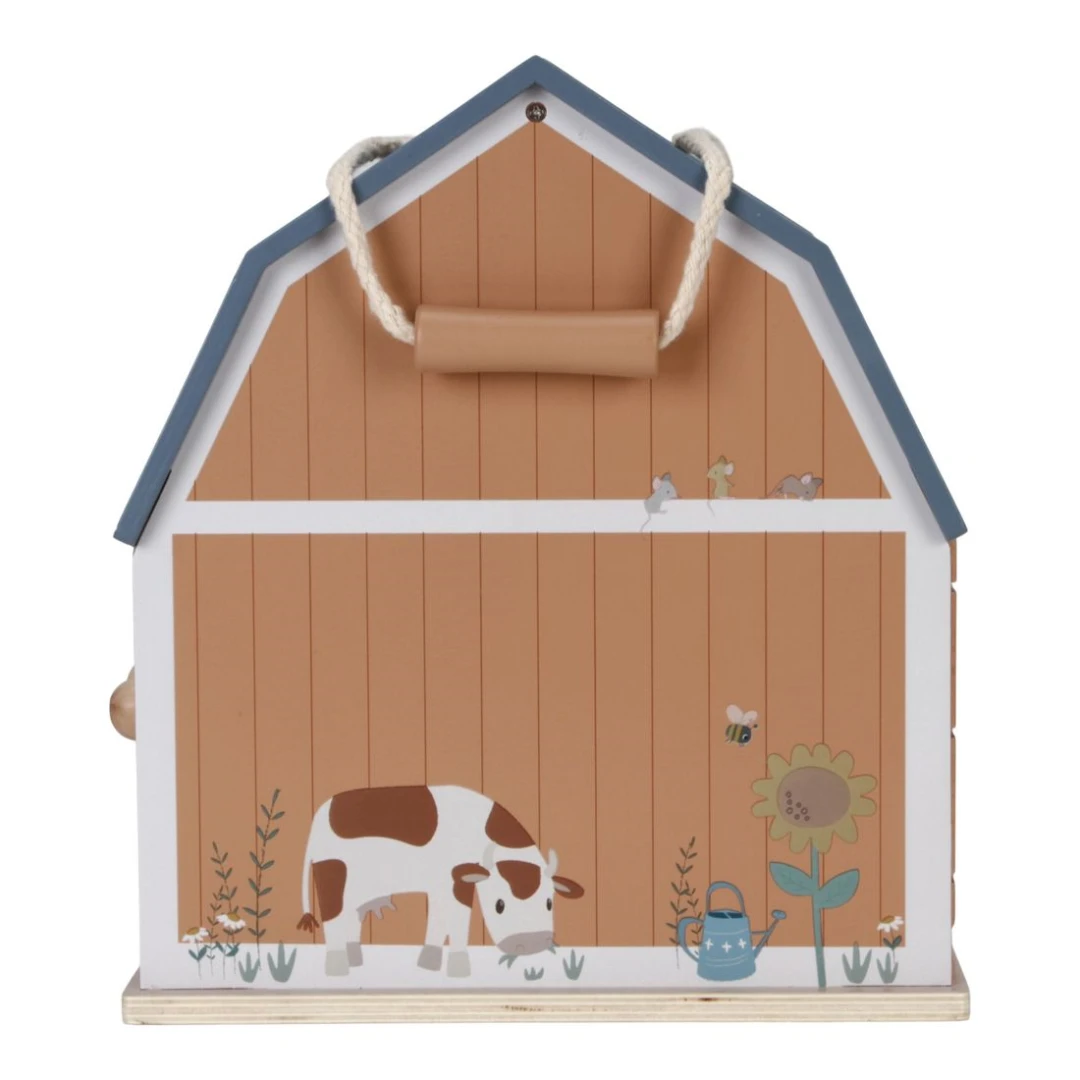 Little Dutch Domeček pro panenky dřevěný přenosný Farma