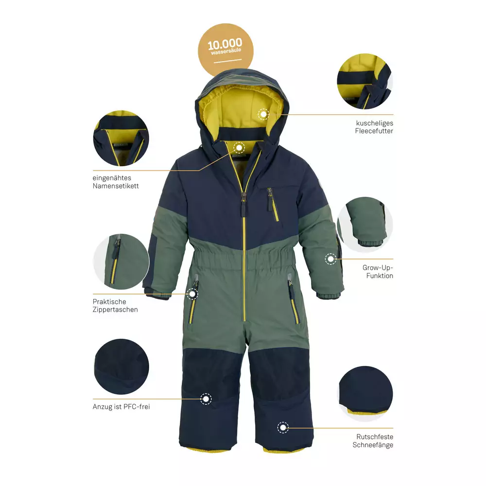 Dětská zimní rostoucí kombinéza Killtec 39909-00702 Forest green velikost 122/128